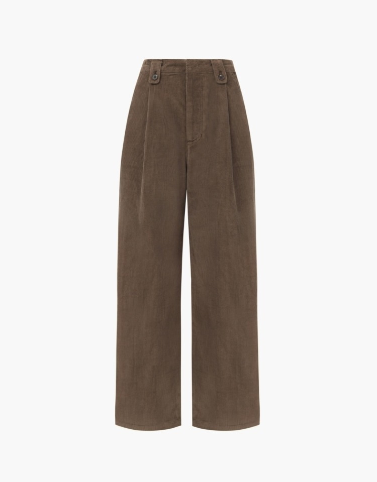 [태연/신다은 착용]corduroy wide pants - brown