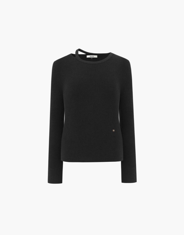strap pullover - black