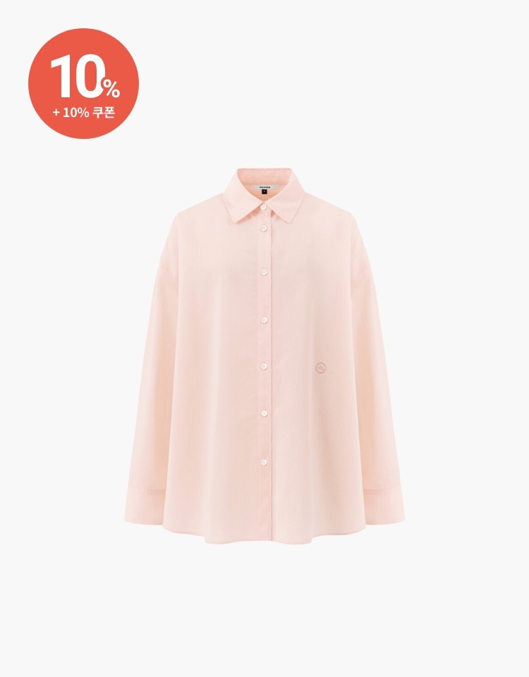 [10% 할인+10% 쿠폰]overfit stripe shirt - pink