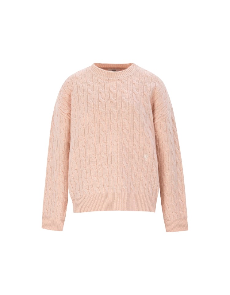 cable pullover (baby pink)