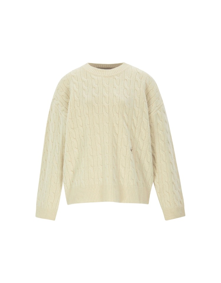 cable pullover (ivory)