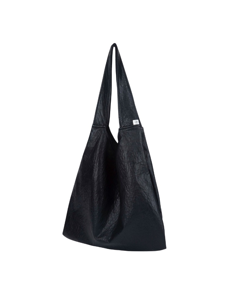 coffee bag (shoulder) - black leather
