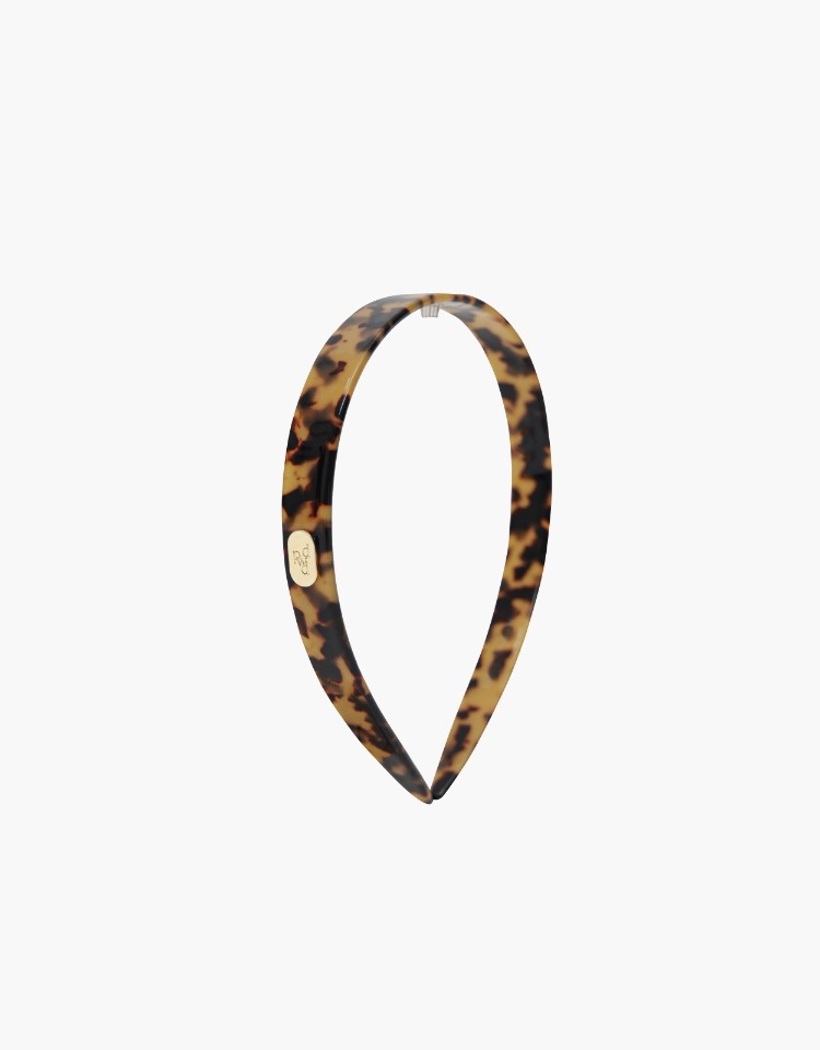 marble hairband - yellow leopard