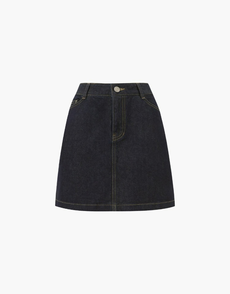 [예약배송 10/12 s size]denim mini skirt (indigo blue)