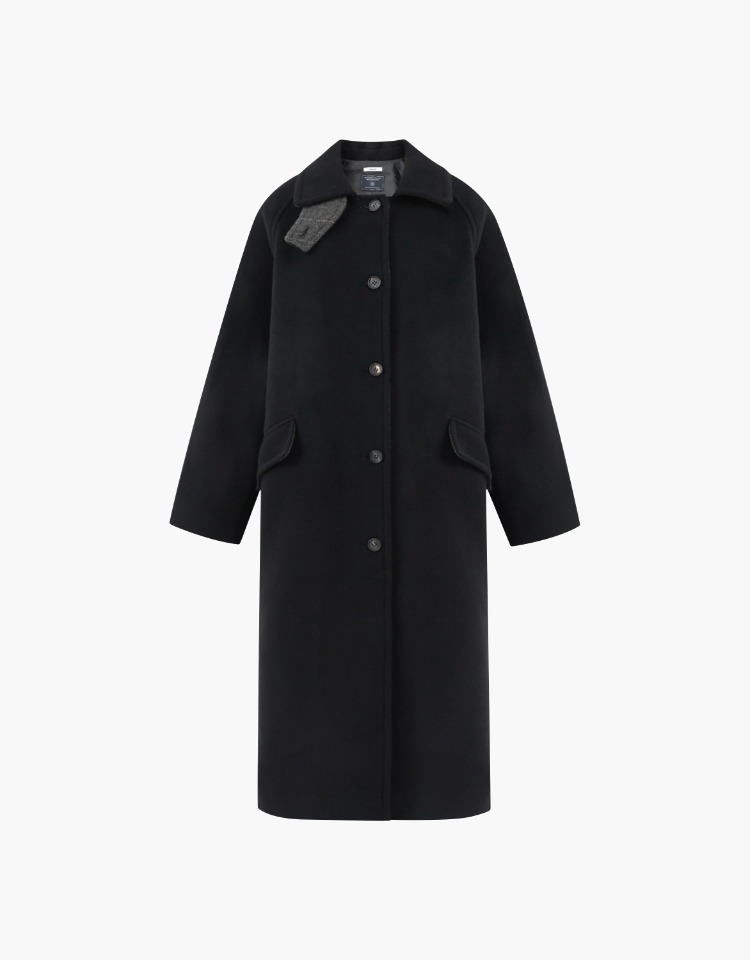 wool single coat (black)