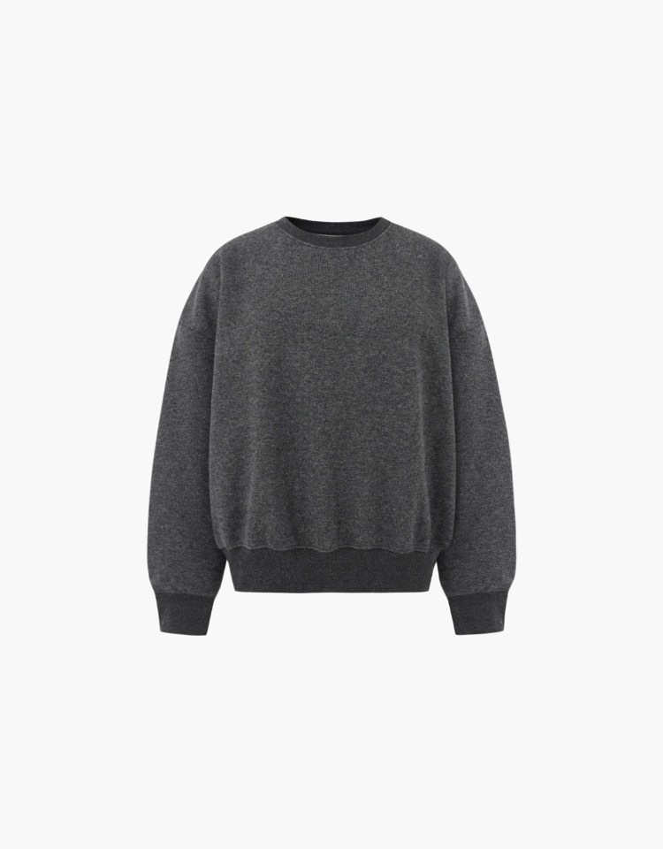 wool jersey sweatshirts - charcoal