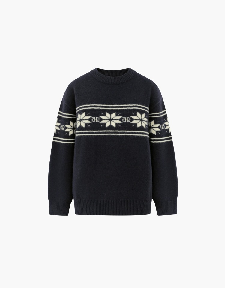 snowflake pullover (navy)