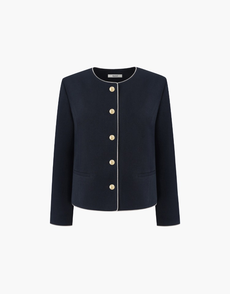 tweed jacket - navy