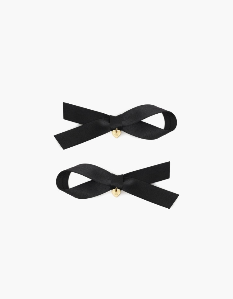 ribbon pin SET - black satin