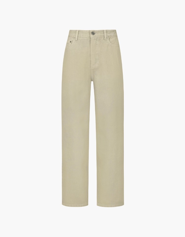color dyeing pants - beige