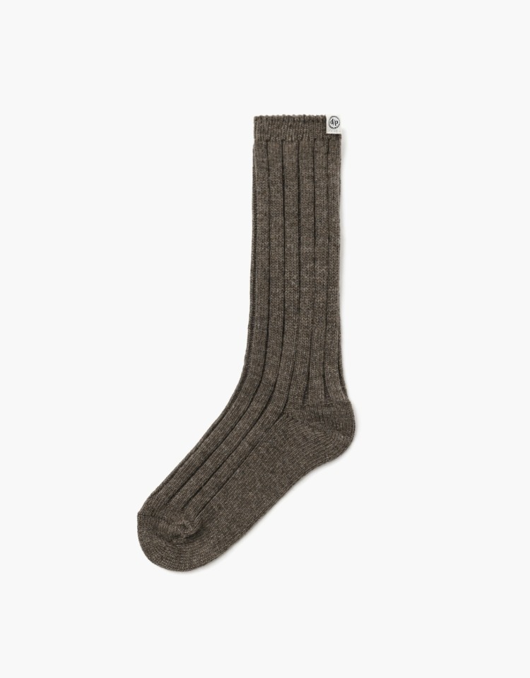 cashmere blend ribbed socks - brown