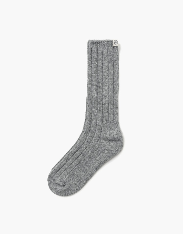 cashmere blend ribbed socks - gray