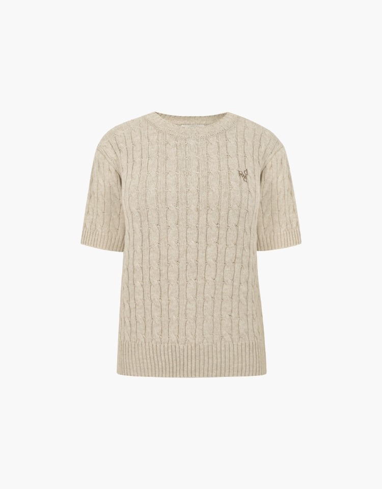 half sleeve cable knit (oatmeal)