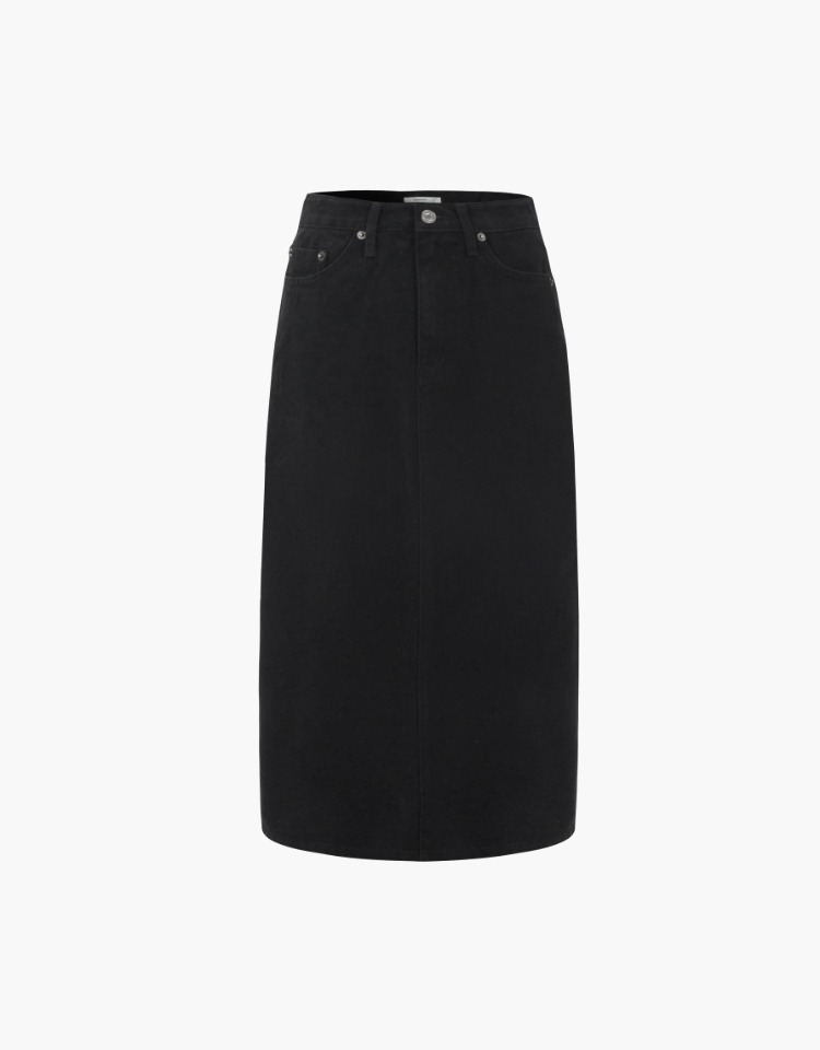 h-line midi skirt (black)