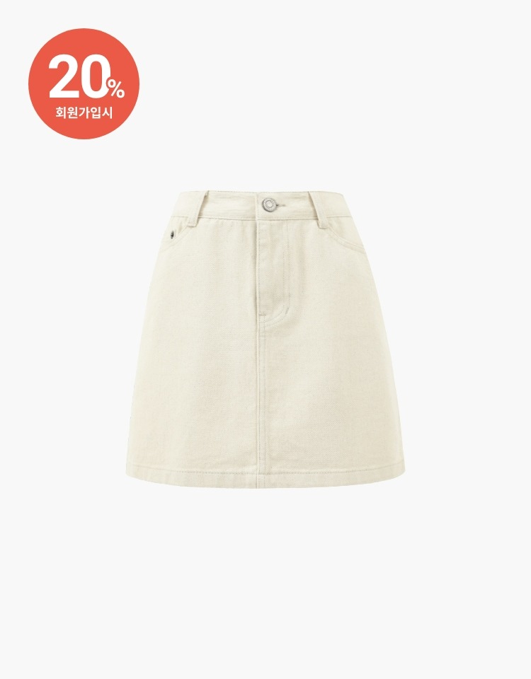 [PRE-ORDER 8/16~8/22]denim mini skirt (ecru)