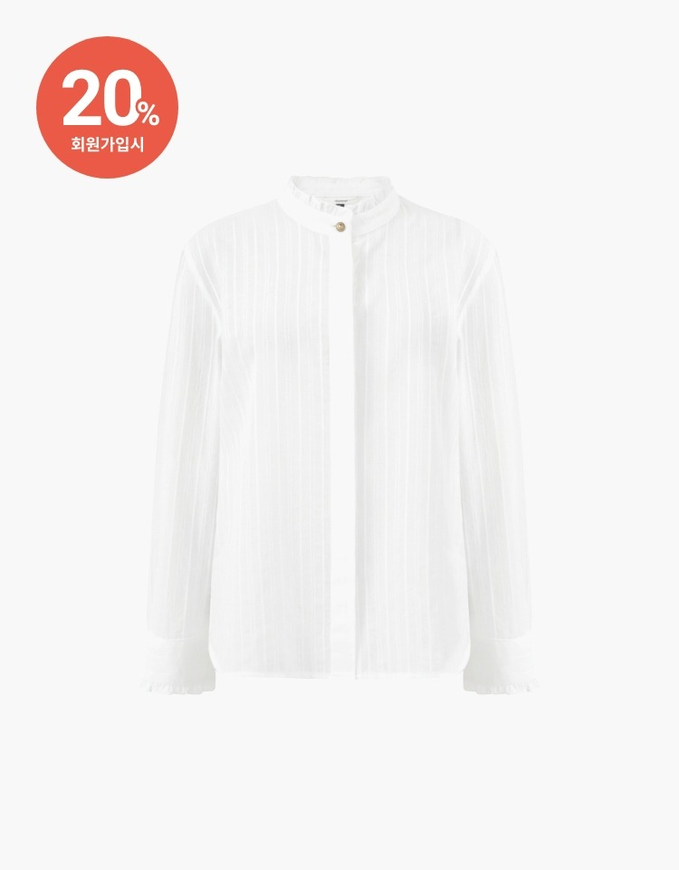 [PRE-ORDER 8/16~8/22]gold button frill blouse (white)