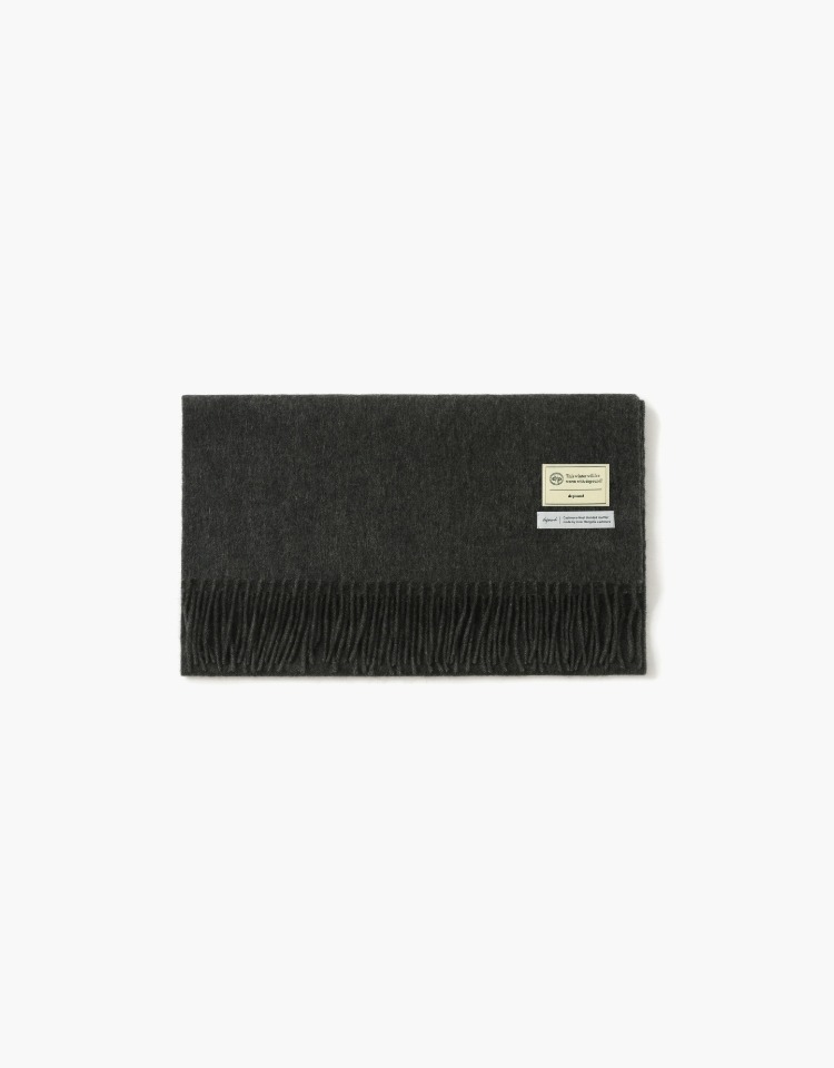 cashmere wool blended muffler (charcoal)