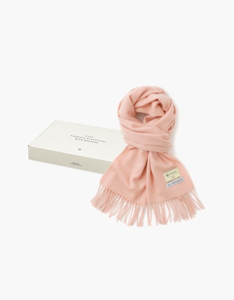 [선물포장][강민경 착용] cashmere wool blended muffler (baby pink)