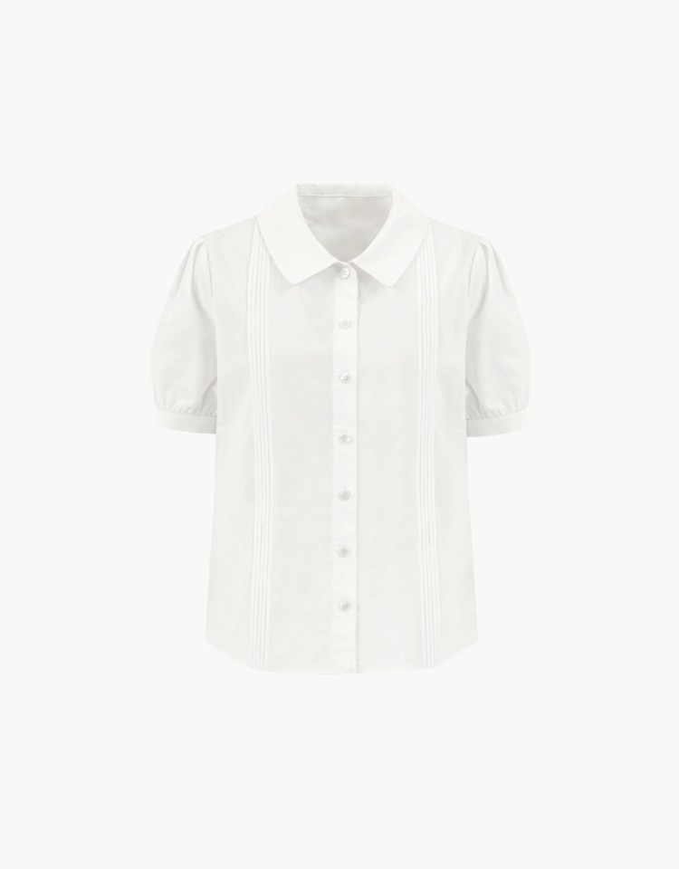 [이세영 착용]cotton puff blouse - white