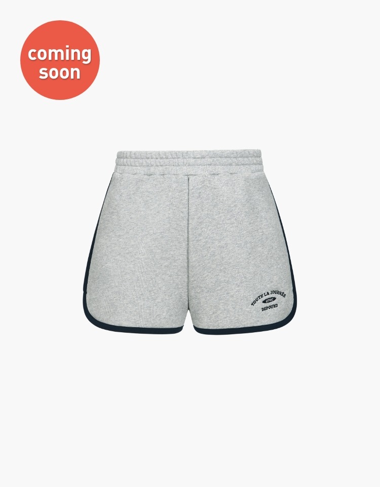 [6/7 11am OPEN]track shorts - melange grey