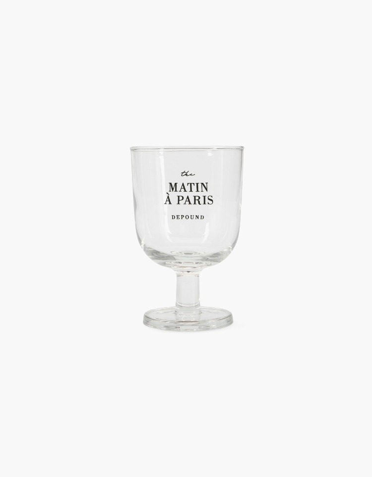 matin wine glass - black