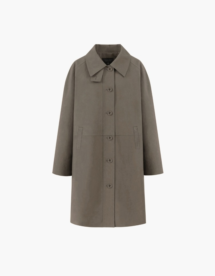 [인기 아우터+선물]leather trench coat - taupe