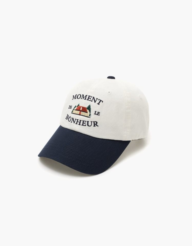 bonheur ball cap - ivory/navy