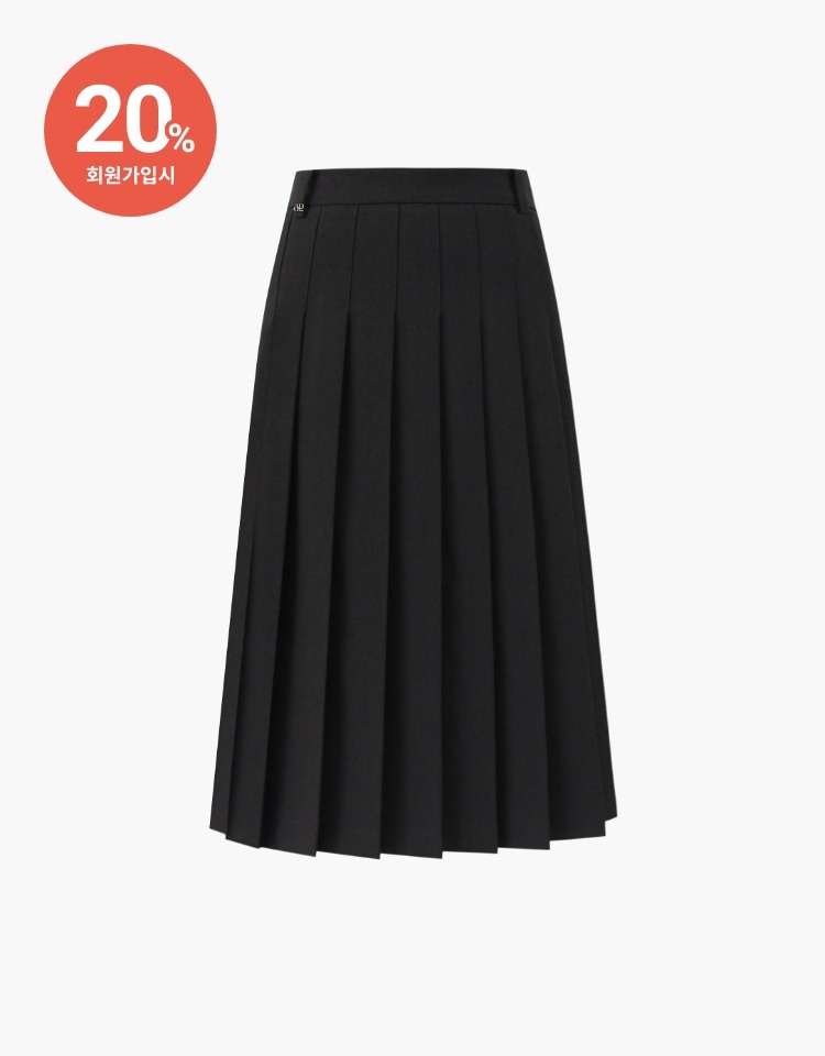 [PRE-ORDER 9/18~9/25]pleats midi skirt - black