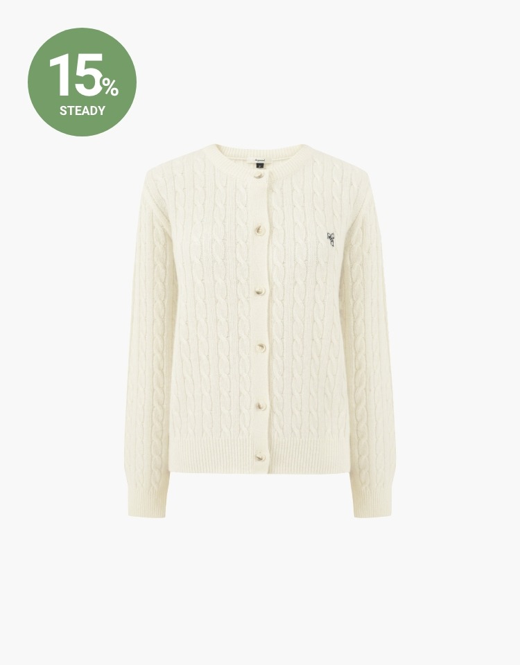[EVENT 9/18~9/25]dpwd cable cardigan - ivory