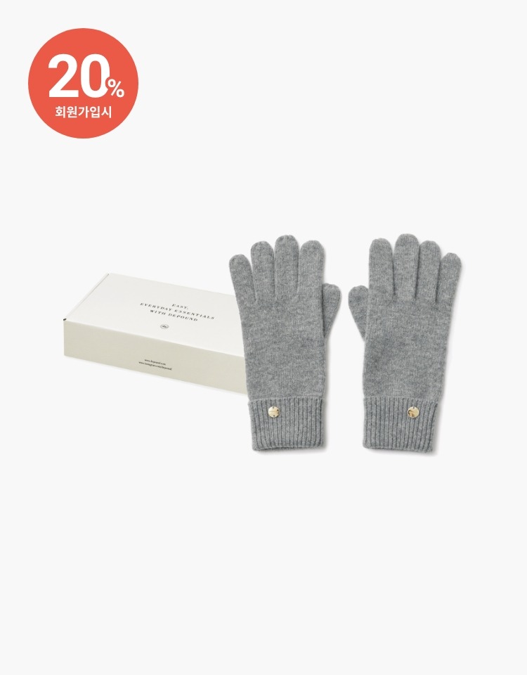 [PRE-ORDER 9/18~9/25] [선물포장] wool knit gloves - gray
