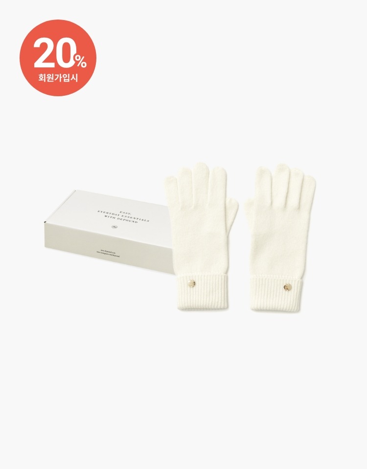 [PRE-ORDER 9/18~9/25] [선물포장] wool knit gloves - ivory