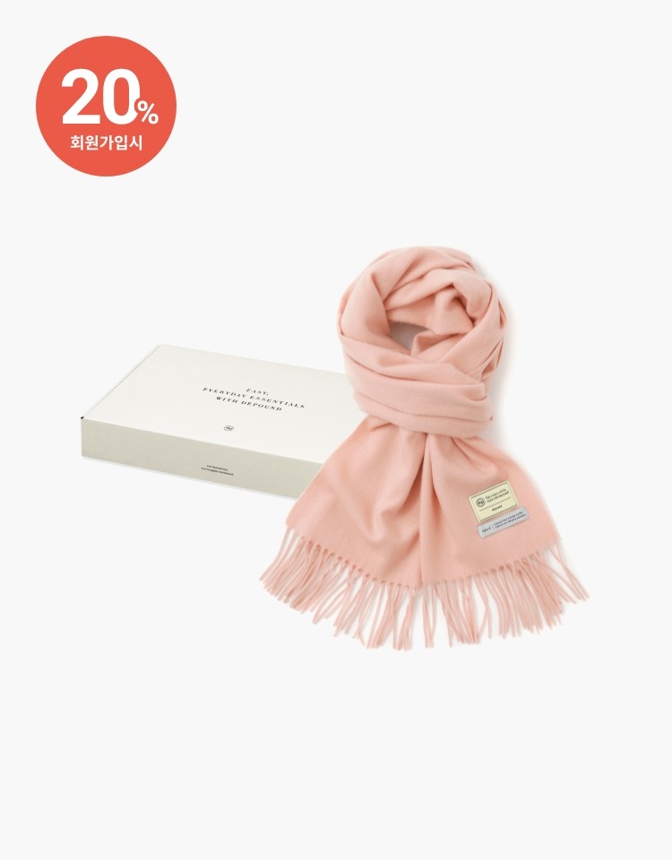 [PRE-ORDER 9/18~9/25][선물포장] [강민경/고민시/윤승아 착용] cashmere wool blended muffler - baby pink