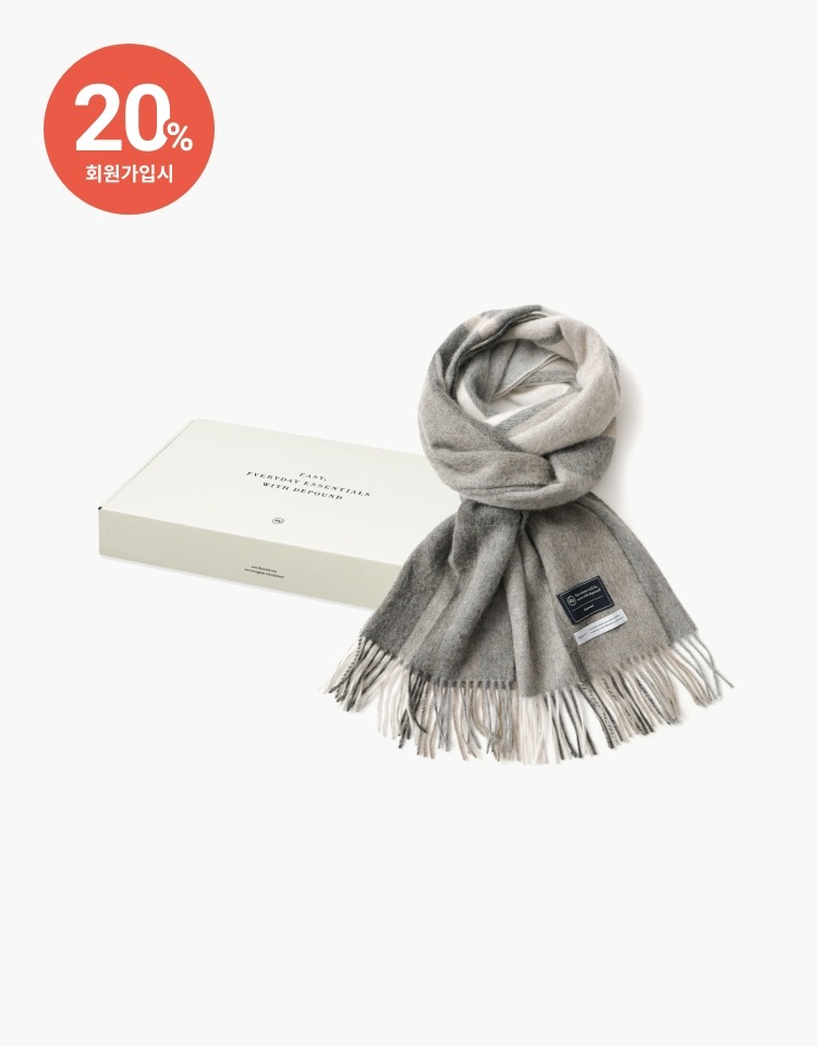 [EVENT 9/18~9/25][선물포장] cashmere wool blended muffler - gray check