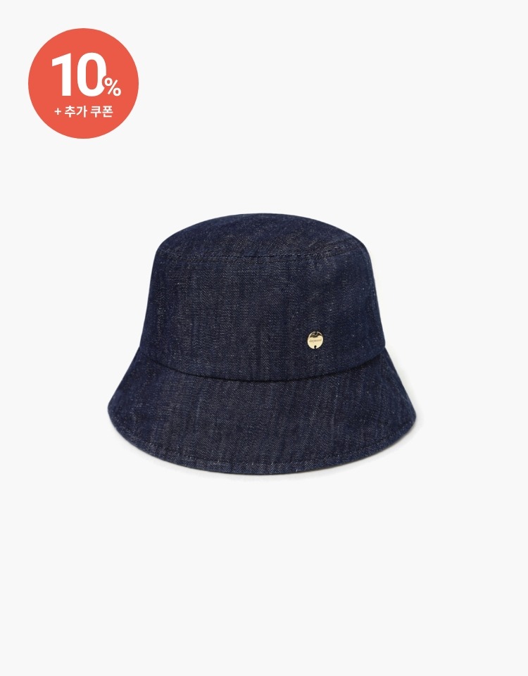 [10% 할인+10% 쿠폰]linen denim washing bucket hat - indigo