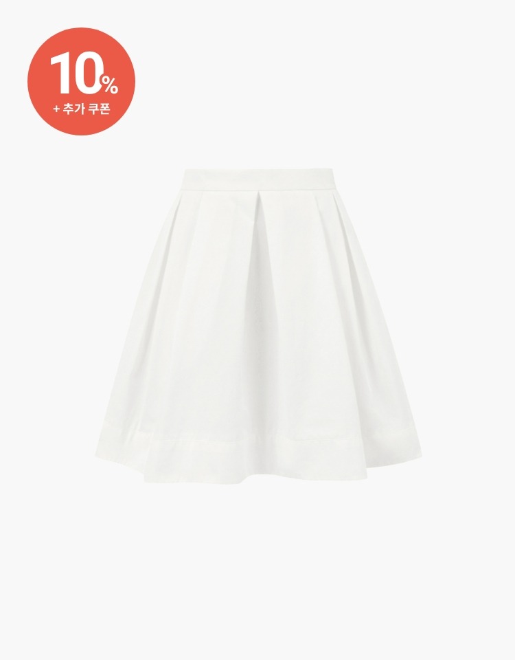 [10% 할인+10% 쿠폰]flare mini skirt - white