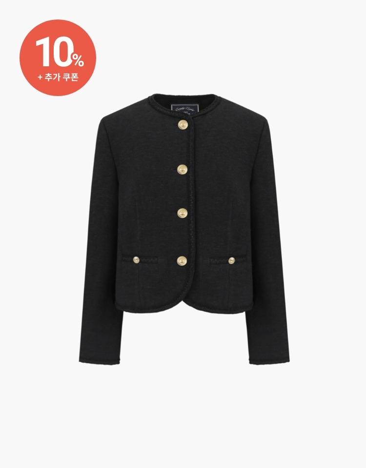 [예약배송 3/13] [10% 할인+10% 쿠폰]classic tweed jacket - black