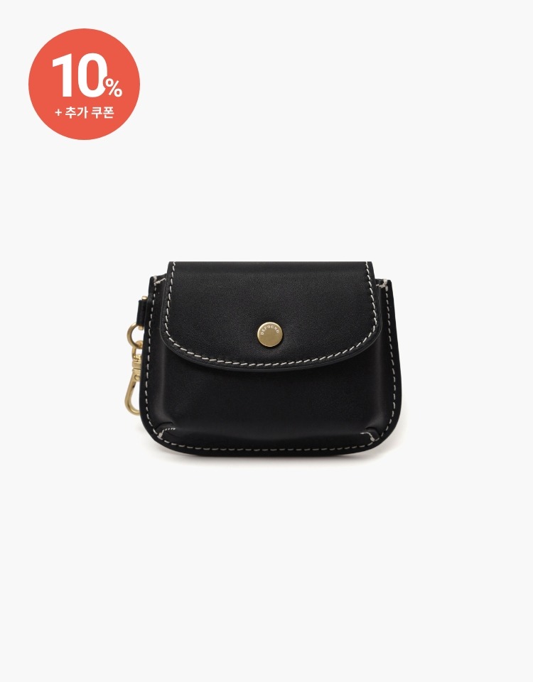 [10% 할인+10% 쿠폰]leather multi case bag charm - black