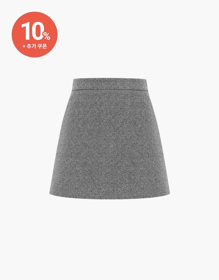 [예약배송 3/13] [10% 할인+10% 쿠폰]classic tweed skirt - dark gray