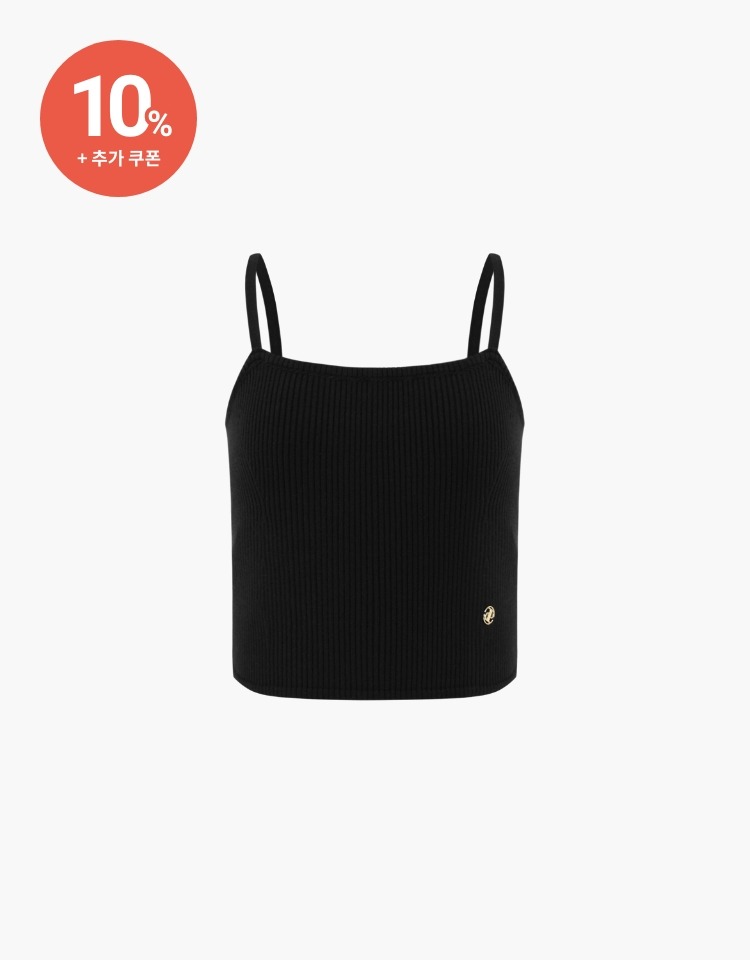 [10% 할인+10% 쿠폰]sleeveless knit top - black