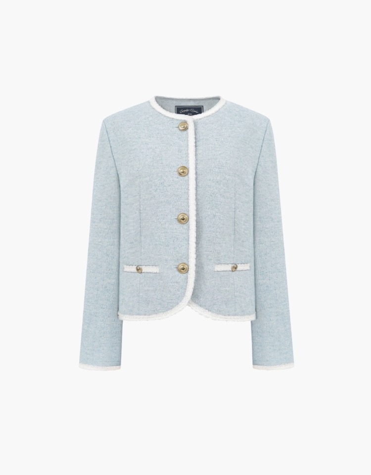 [예약배송 3/13]classic tweed jacket - blue