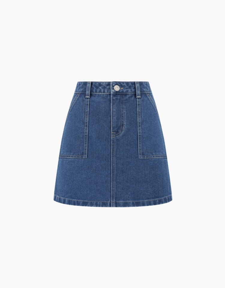 mini denim skirt - medium blue