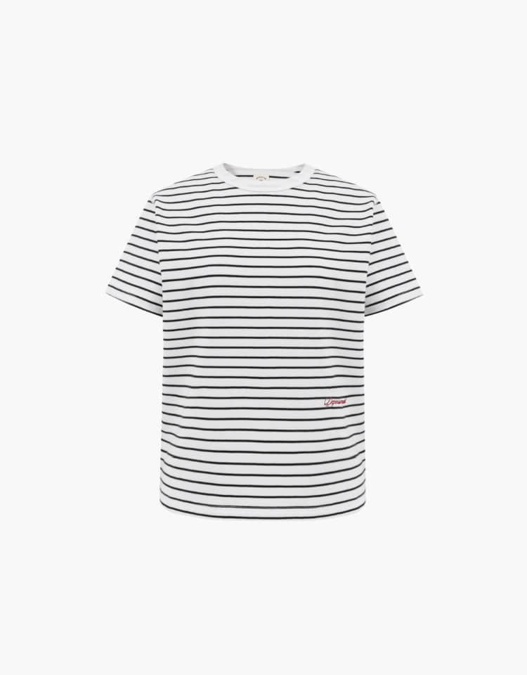 logo stripe t-shirt - black stripe
