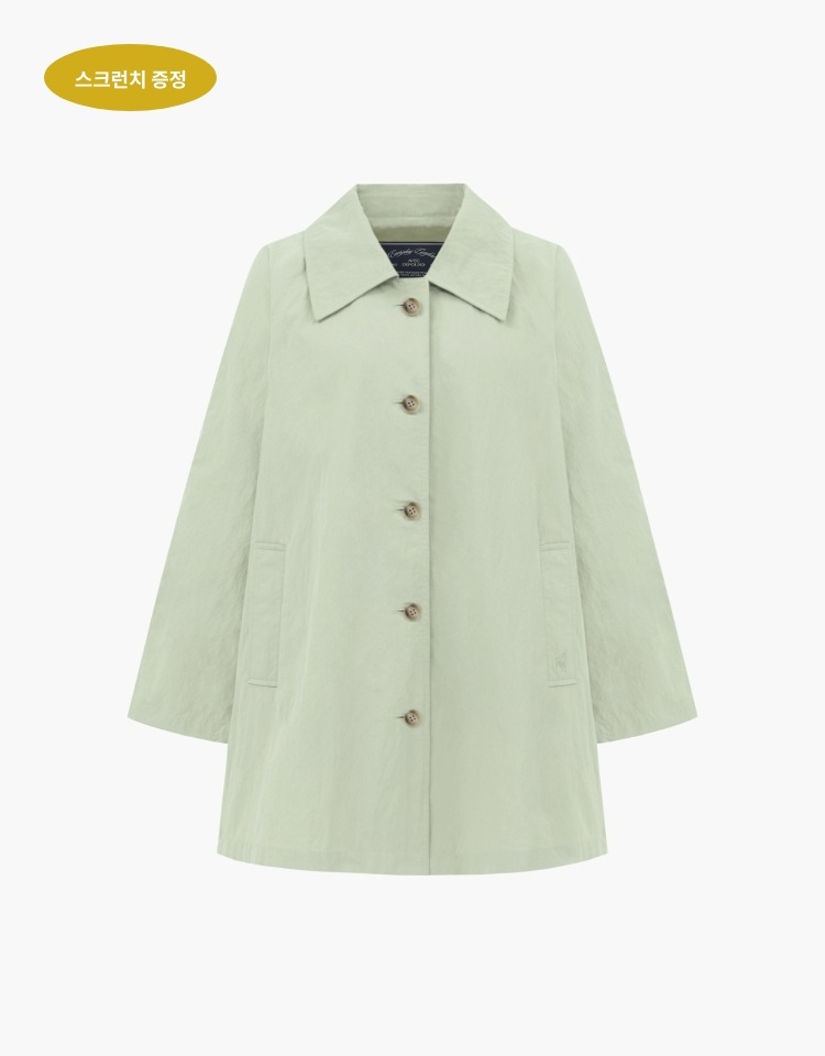 [티슈&#039;s pick!]classic half trench coat - green beige