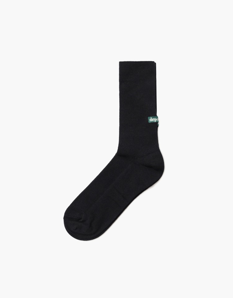 essential rib socks - black