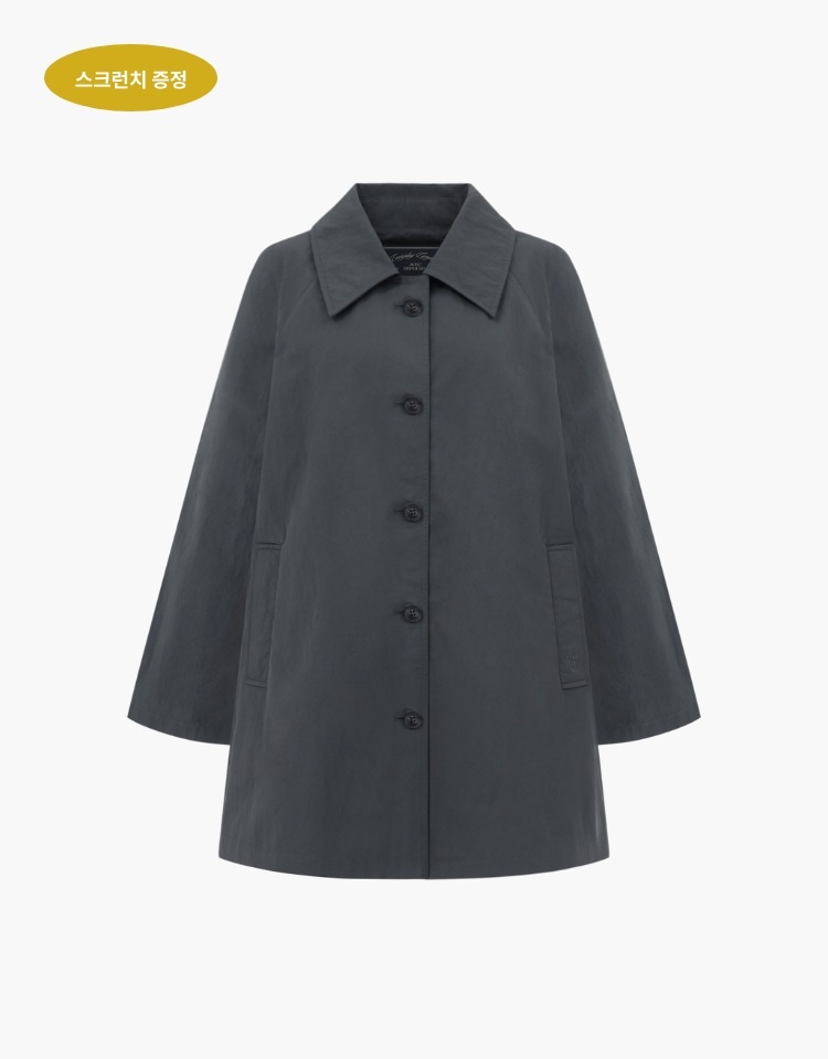 [티슈&#039;s pick!]classic half trench coat - charcoal