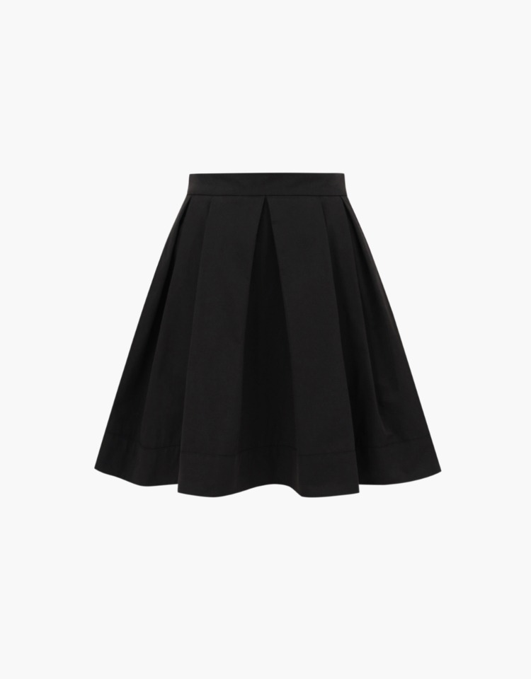 flare mini skirt - black