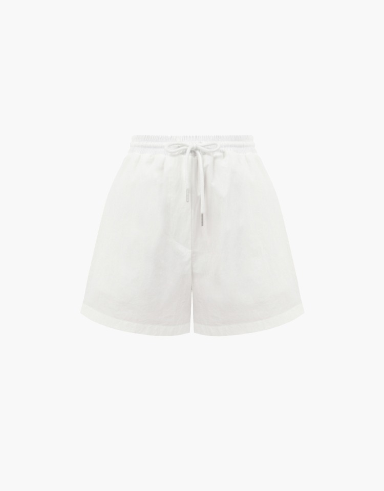 string banding shorts - white