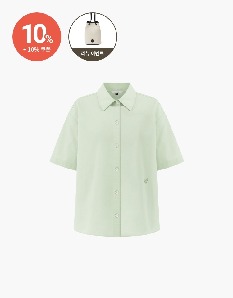 half sleeve overfit shirt - mint