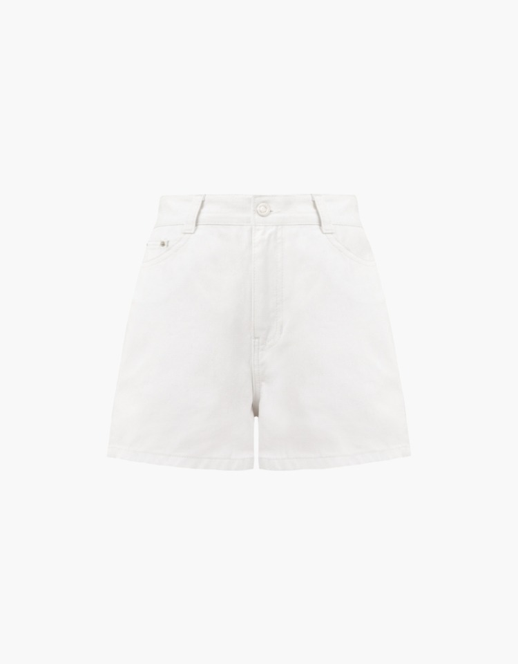 [나연 PICK]half denim pants - white