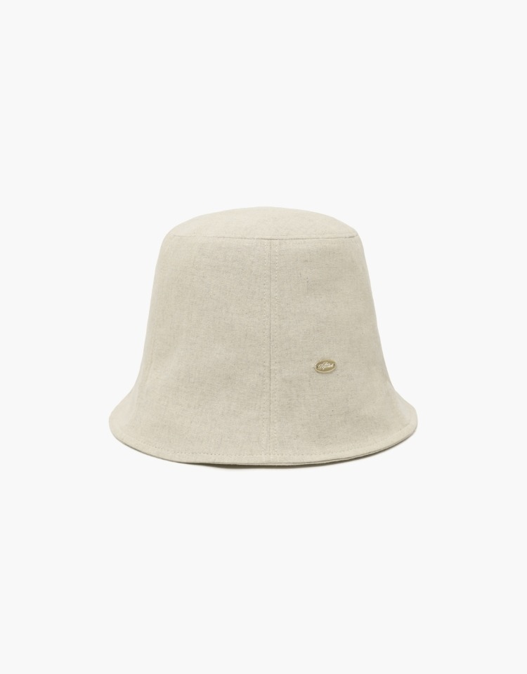 tulip bucket hat (linen) - natural
